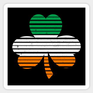 Vintage Shamrock Stripes- Flag - St. Patricks Day Sticker